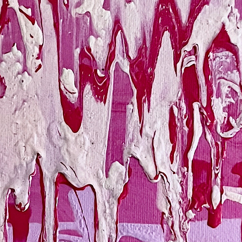 Pink Party, Painting, Acrylic on canvas, 2022 (12x12")