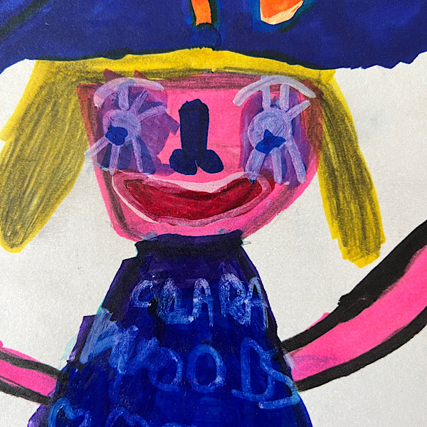 Princess Clara - Original drawing, marker on paper, 2022 (14x17")