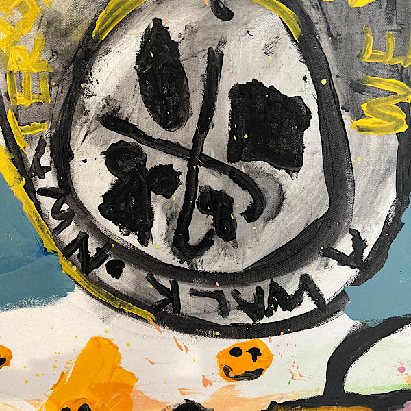 Surfing, Painting, Acrylic on canvas, 2022 (36x36")