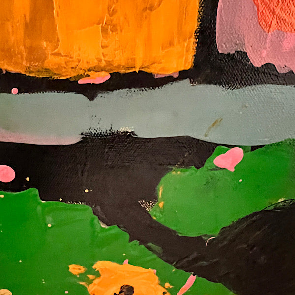 Surfing, Painting, Acrylic on canvas, 2022 (36x36")