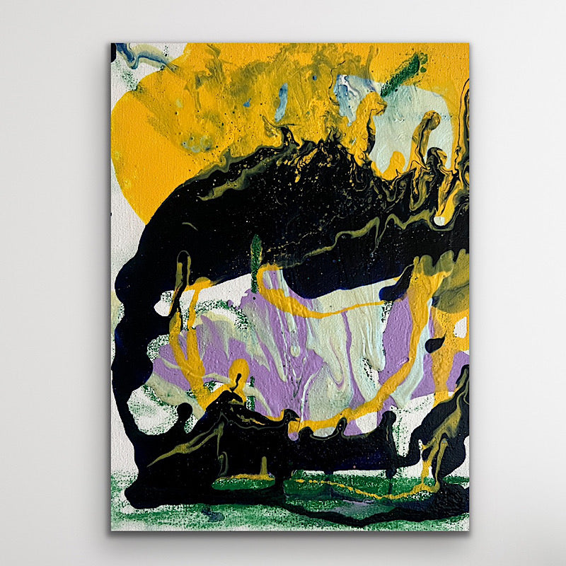 Sweet Moon, Painting, Acrylic on canvas, 2022 (12x9")