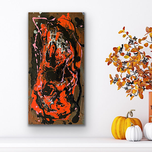 The Dark Side of the Moon, Painting, Acrylic on canvas, 2022 (24x12")