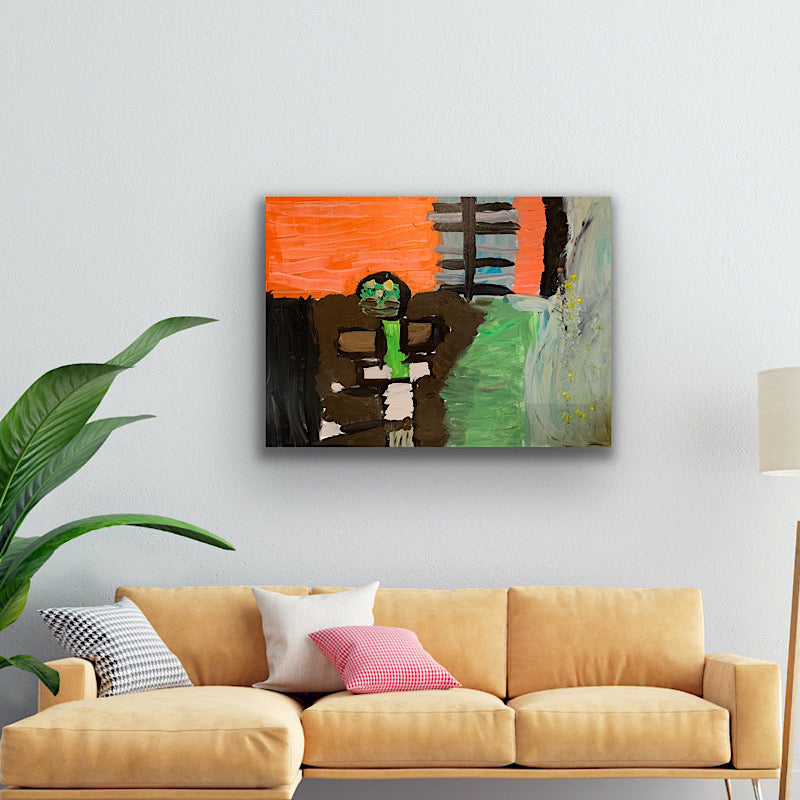 Black Plague - Painting, acrylic on canvas, 2019 (27,5"x39")