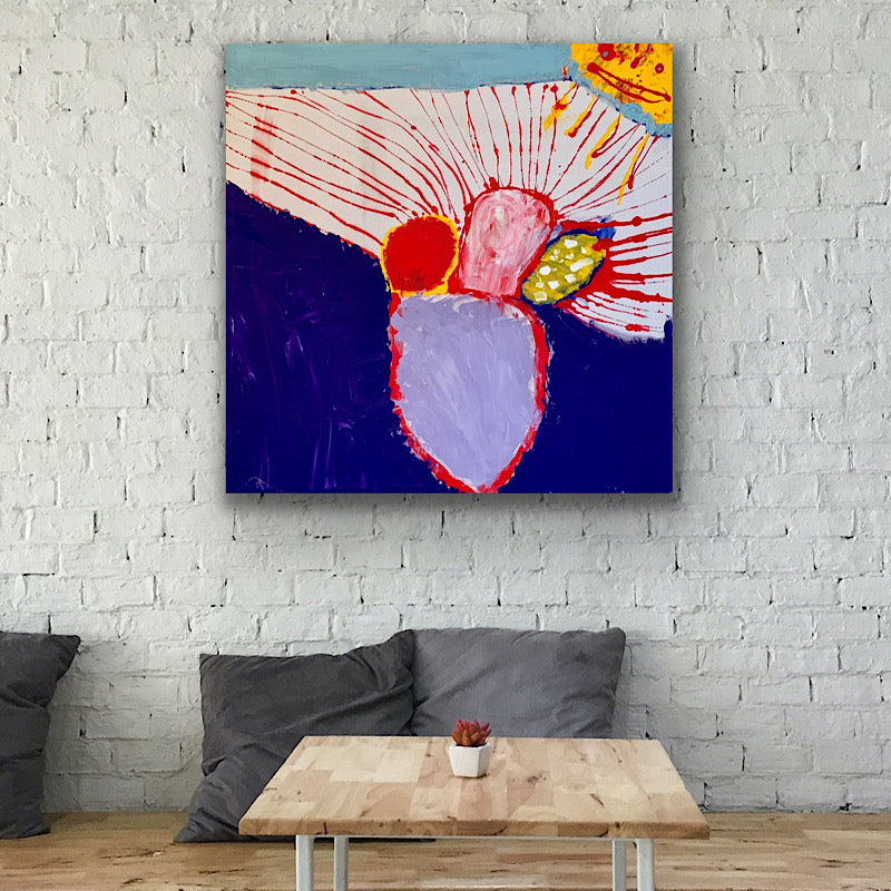 La Dolce Vita - Painting, acrylic on canvas, 2021 (46”x46")