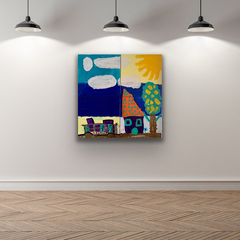 Pure Joy - Painting, acrylic on canvas, 2021 (39,5"x39,5")