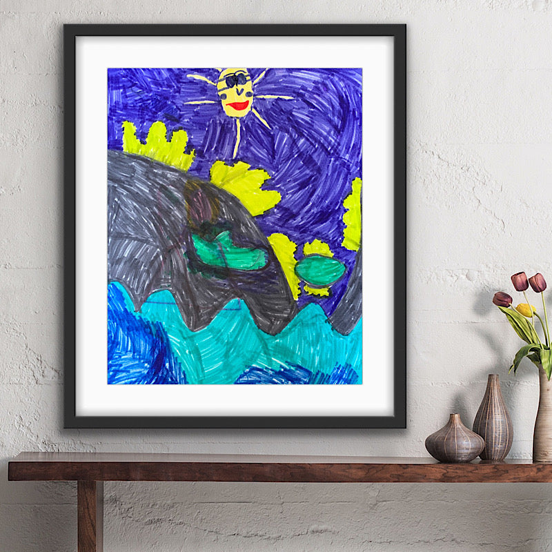 Praiano - Original drawing, 2020 (19.5”x15.5")