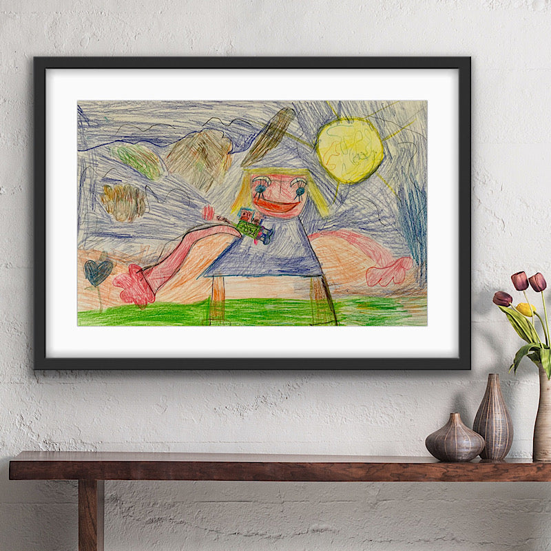 Clara and Punk - Original artwork, 2021 (14"x22")