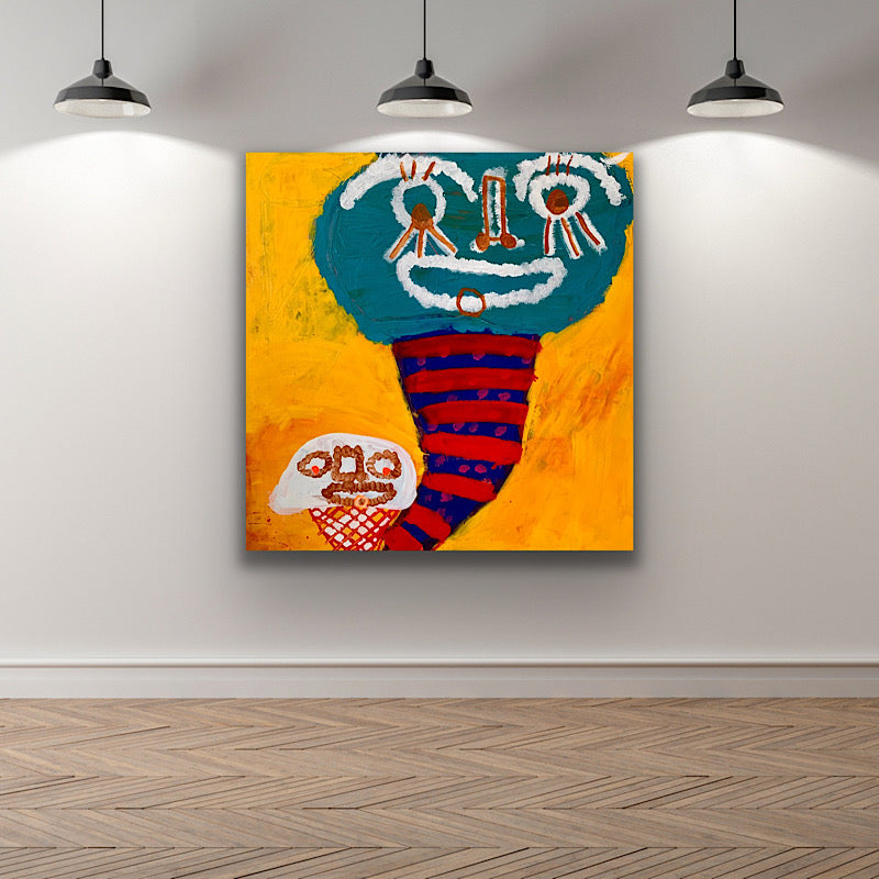 Pistacchio - Painting, acrylic on canvas, 2021 (46"x46")