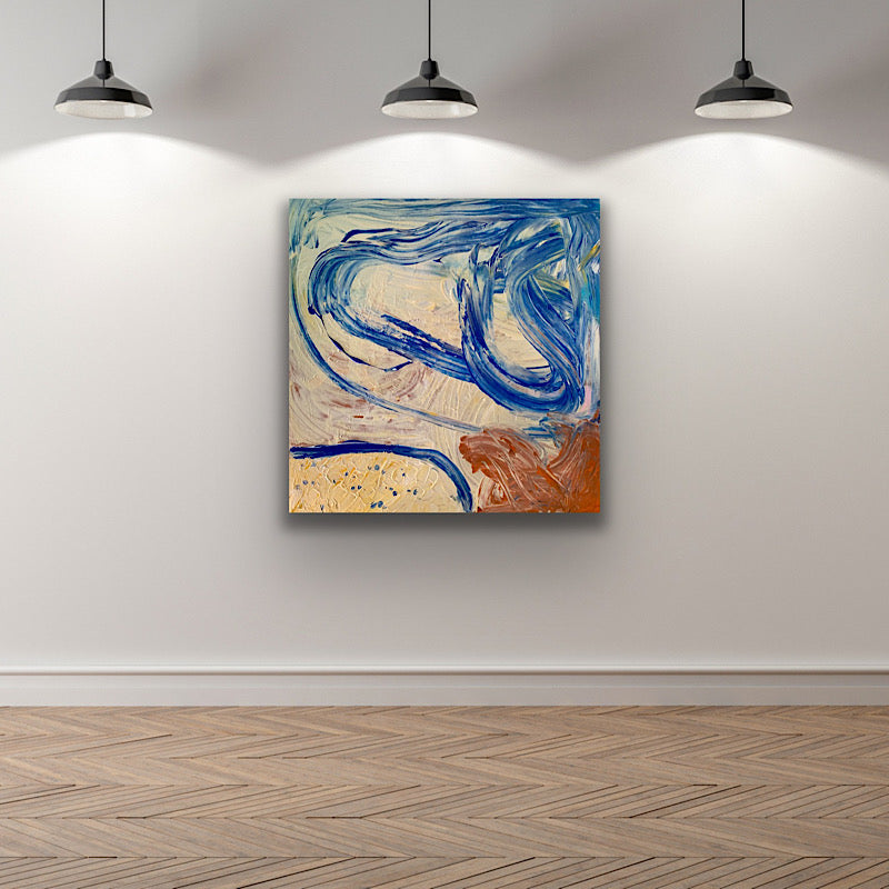 Paradise - Painting, acrylic on canvas, 2021 (39"x39")
