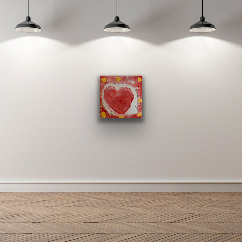 Heart Beat - Painting, acrylic on canvas, 2021 (20"x20")