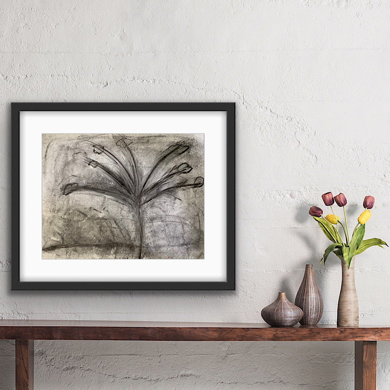 Hibiscus, Original drawing, 2021 (11"x14")