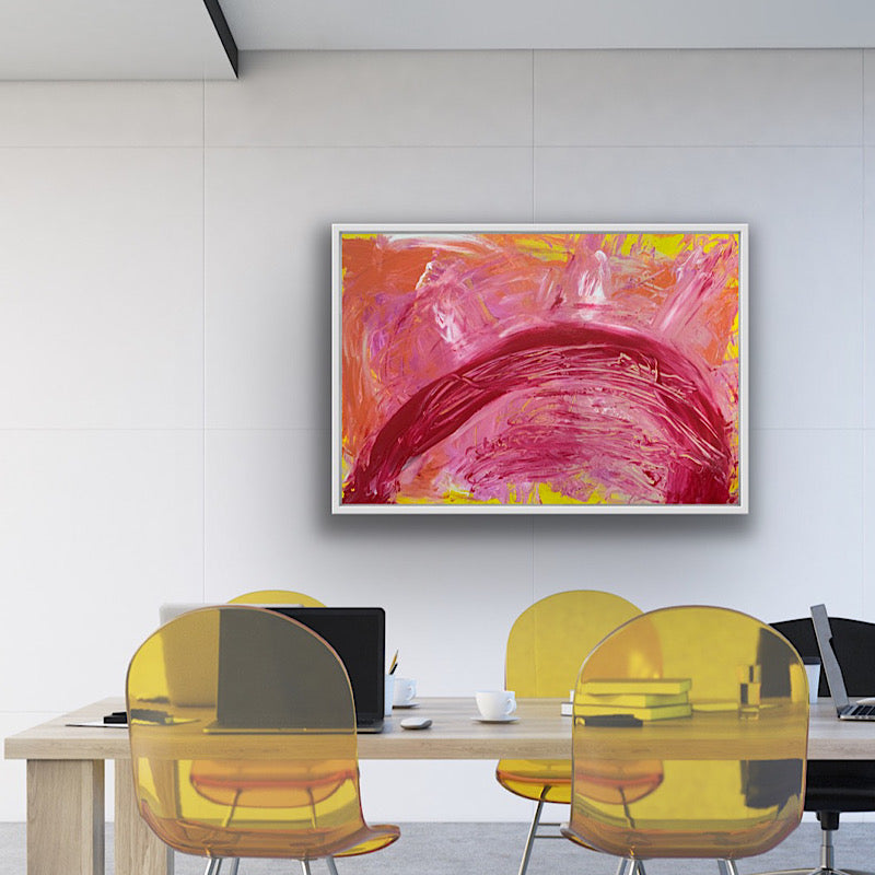 Cotton Candy - Painting, acrylic on cardboard, 2019 (27,5"x39")