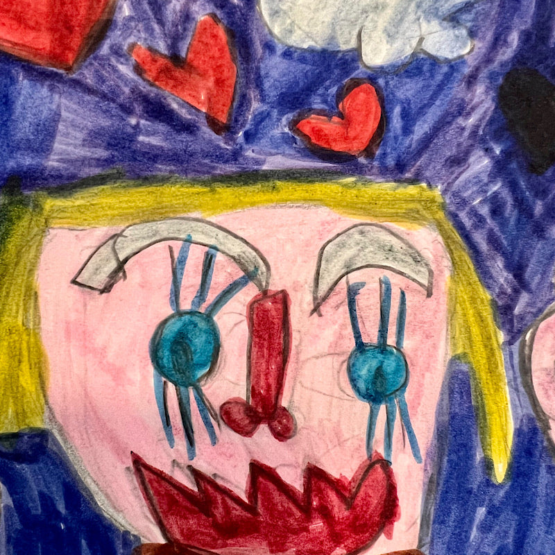 Love Thoughts - Original Drawing, Marker on paper, 2022 (14x17")